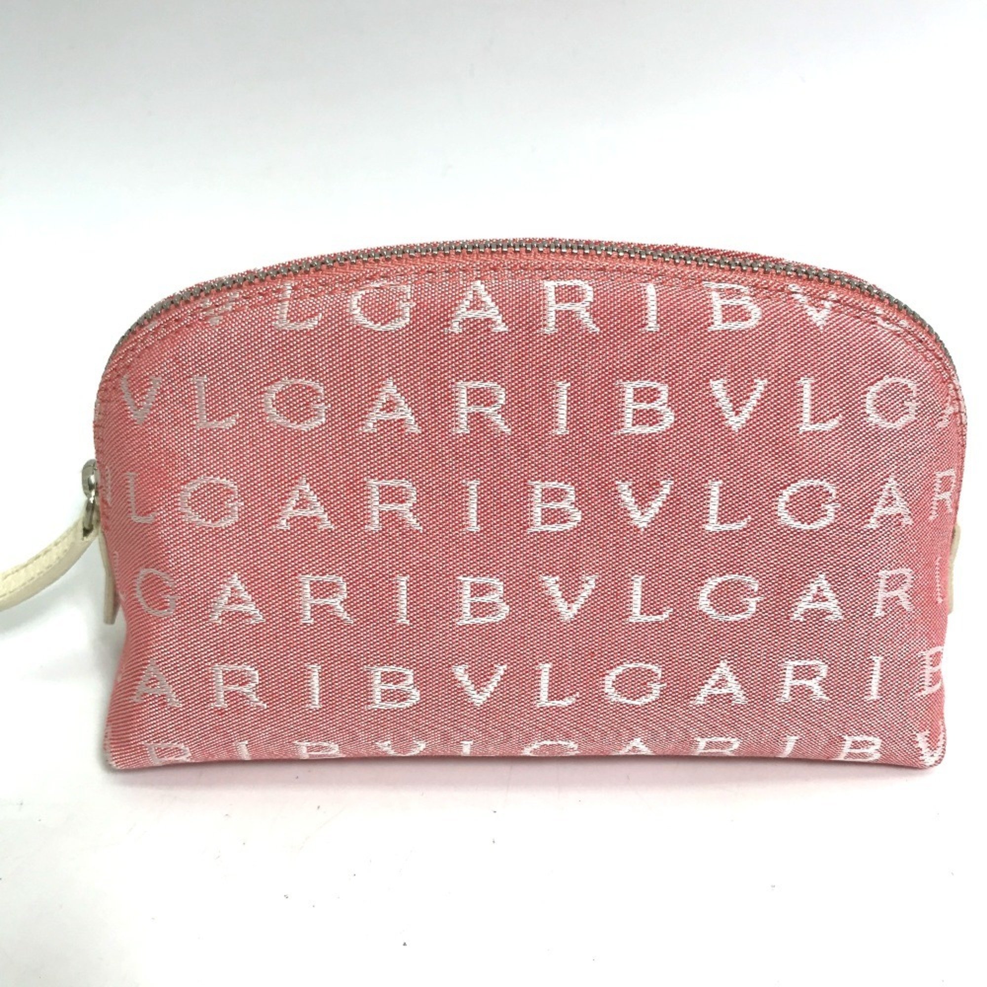 BVLGARI Bvlgari Mania Pouch Canvas Women's Pink