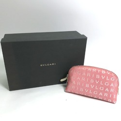 BVLGARI Bvlgari Mania Pouch Canvas Women's Pink