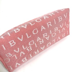 BVLGARI Bvlgari Mania Pouch Canvas Women's Pink