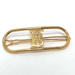 BURBERRY 8034244 TB Hair Clip Barrette Metal Women's Gold