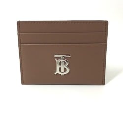 BURBERRY Burberry Business Card Holder Pass Case Leather Women's Brown