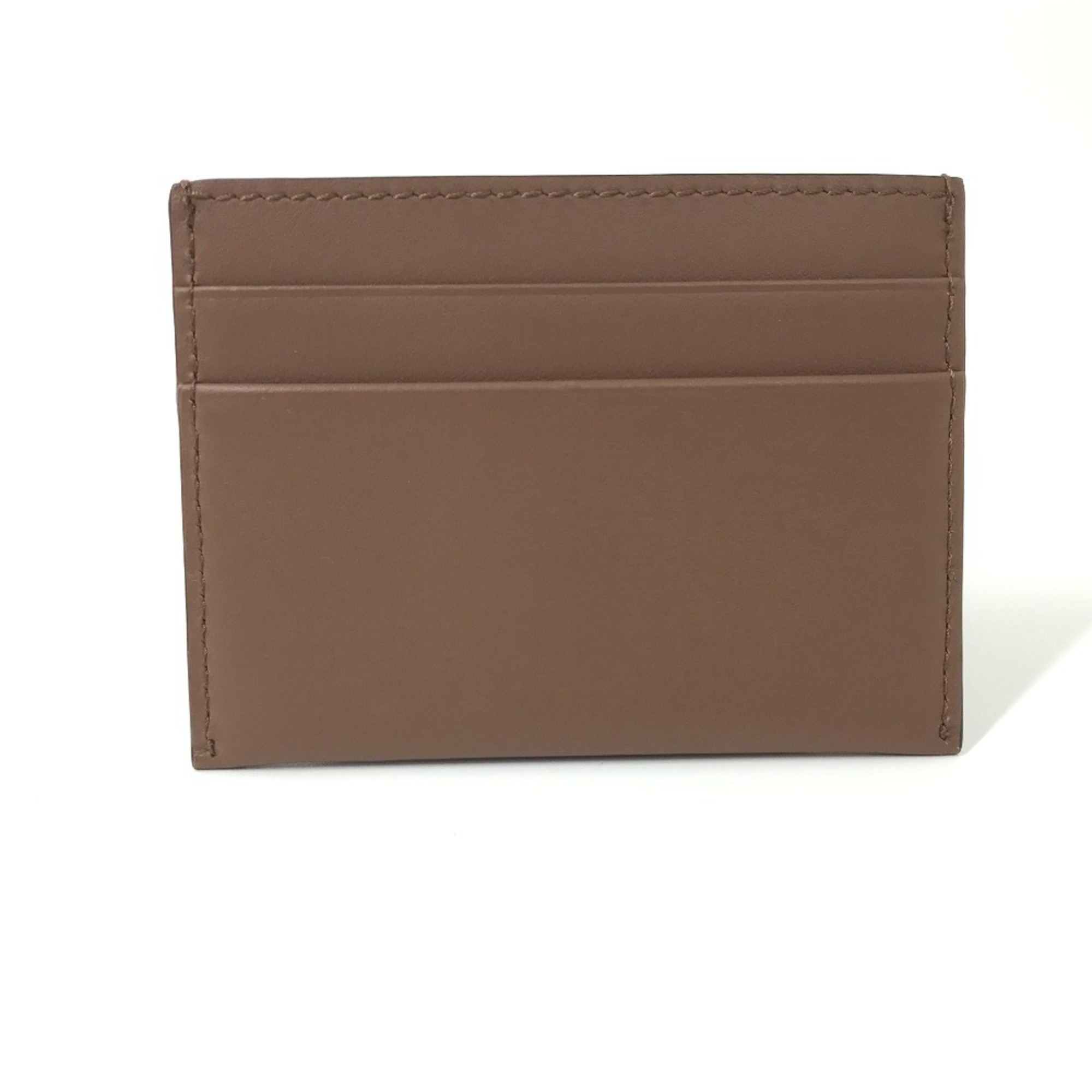 BURBERRY Burberry Business Card Holder Pass Case Leather Women's Brown