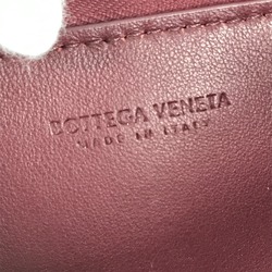 BOTTEGA VENETA Intrecciato Stationery Pencil Case Pouch Pen Leather Women's Wine Red