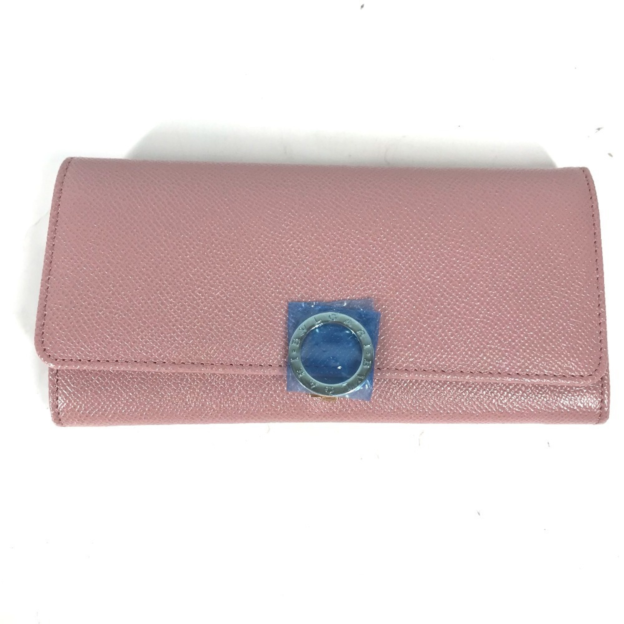 BVLGARI Bvlgari Long Wallet Clip Bi-fold Leather Women's Pink