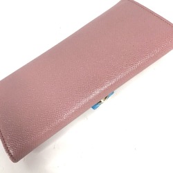 BVLGARI Bvlgari Long Wallet Clip Bi-fold Leather Women's Pink