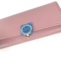 BVLGARI Bvlgari Long Wallet Clip Bi-fold Leather Women's Pink