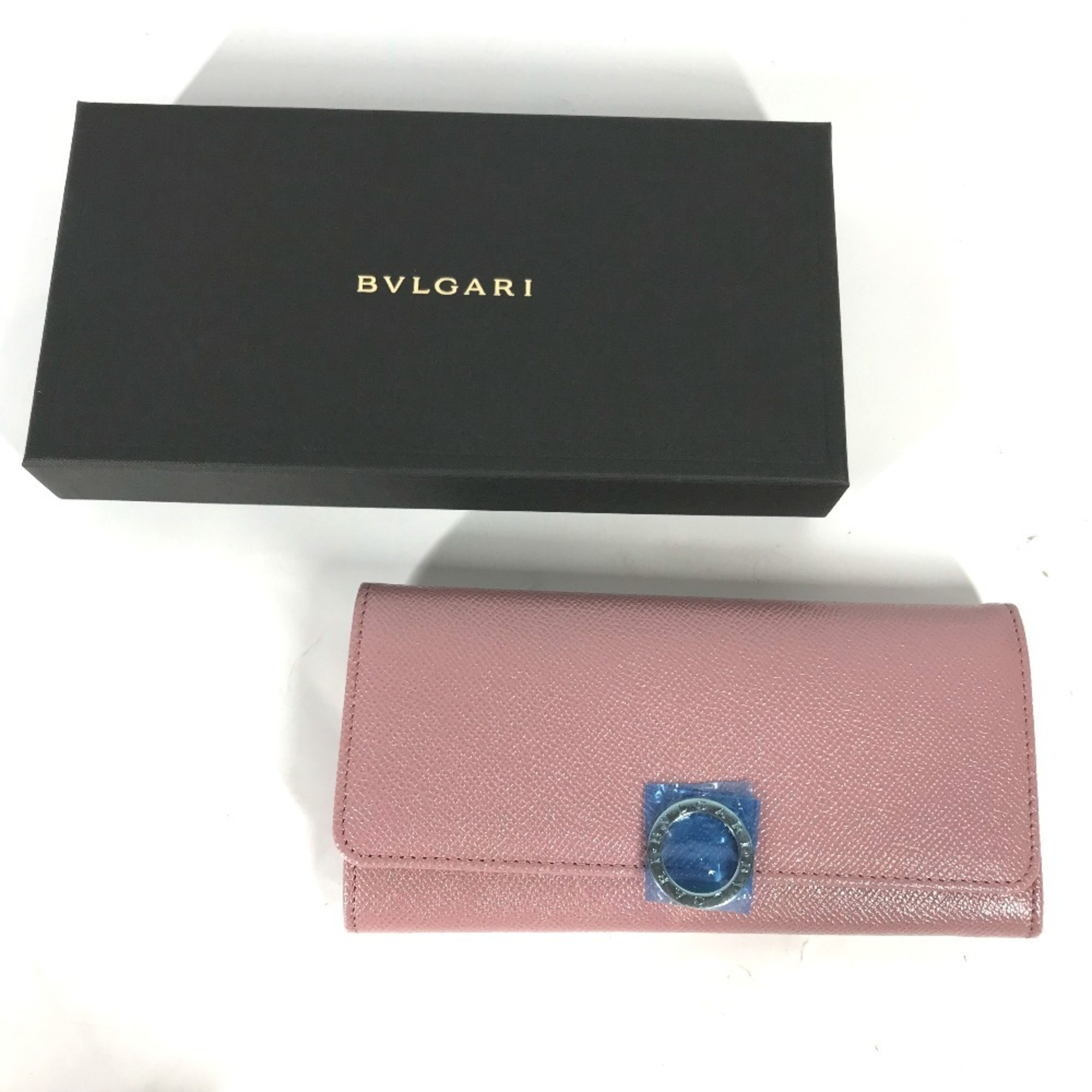 BVLGARI Bvlgari Long Wallet Clip Bi-fold Leather Women's Pink