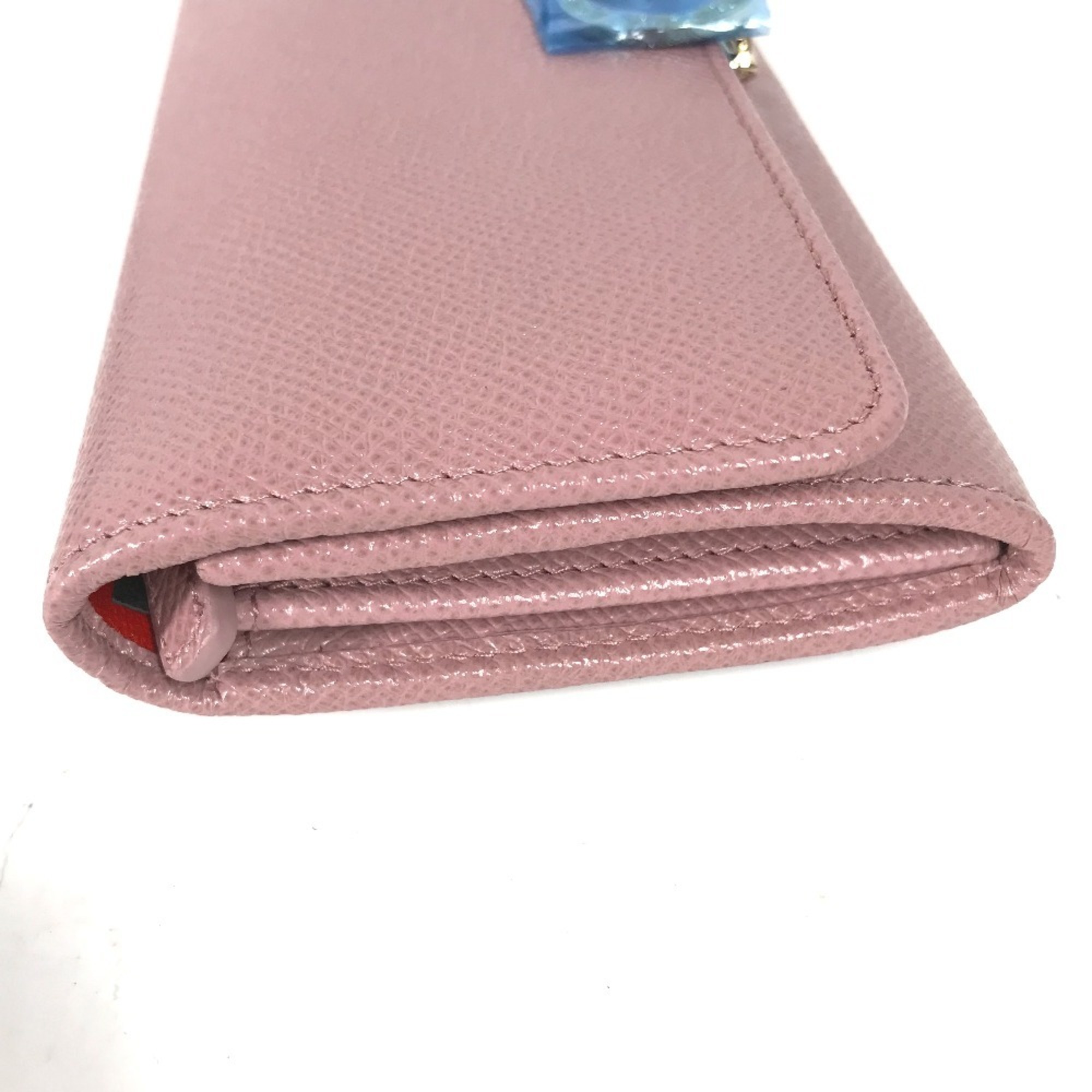 BVLGARI Bvlgari Long Wallet Clip Bi-fold Leather Women's Pink