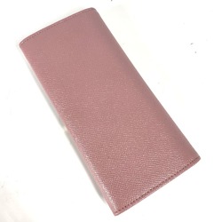 BVLGARI Bvlgari Long Wallet Clip Bi-fold Leather Women's Pink