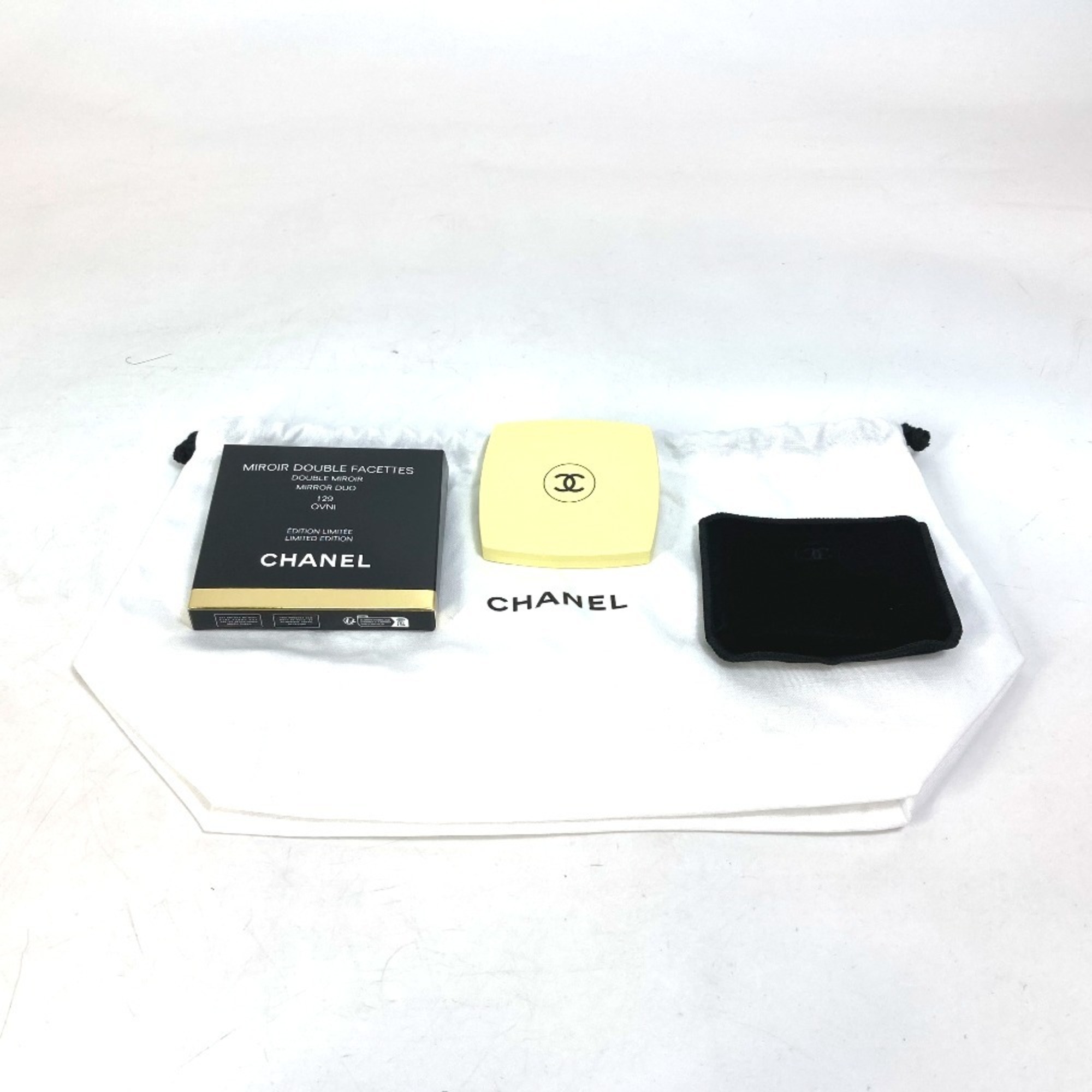 CHANEL 138065 CC Coco Mark Miroir Double Facet Compact Mirror Plastic Ovny 129 Yellow