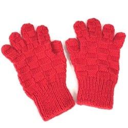 BOTTEGA VENETA 653576 Intrecciato Gloves Wool Men's Red