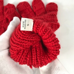 BOTTEGA VENETA 653576 Intrecciato Gloves Wool Men's Red