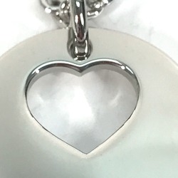 CARTIER Chain Heart Bag Charm Keychain Metal Women's Silver