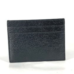 BALENCIAGA 766547 BB Business Card Holder Pass Case Holder/Card Leather Women's Black