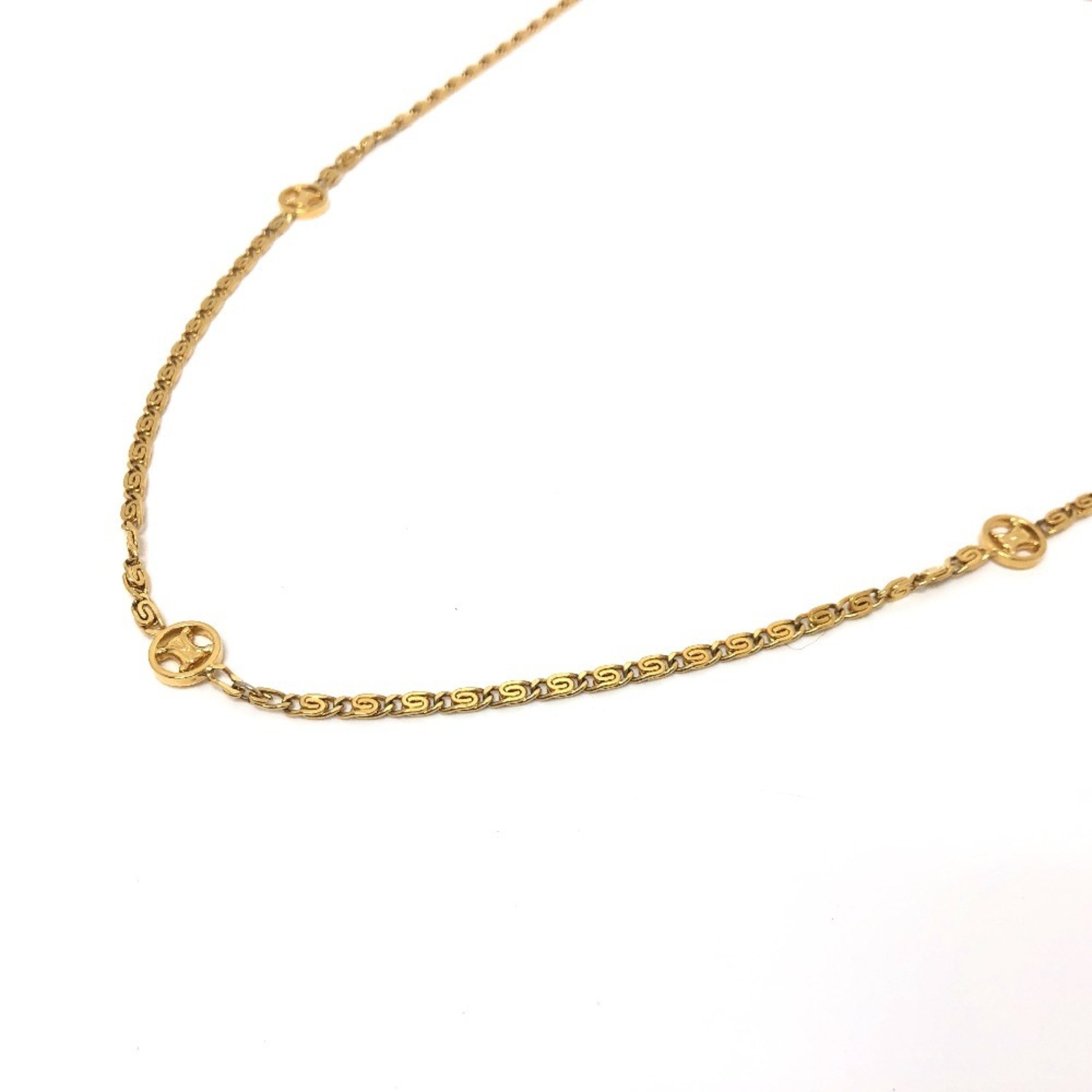 CELINE Chain Necklace Metal Women's Gold