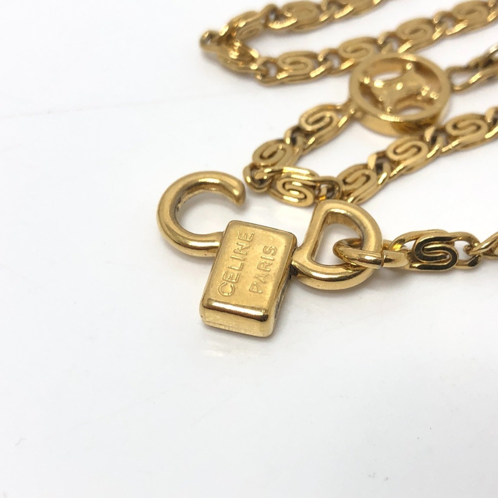 CELINE Chain Necklace Metal Women's Gold