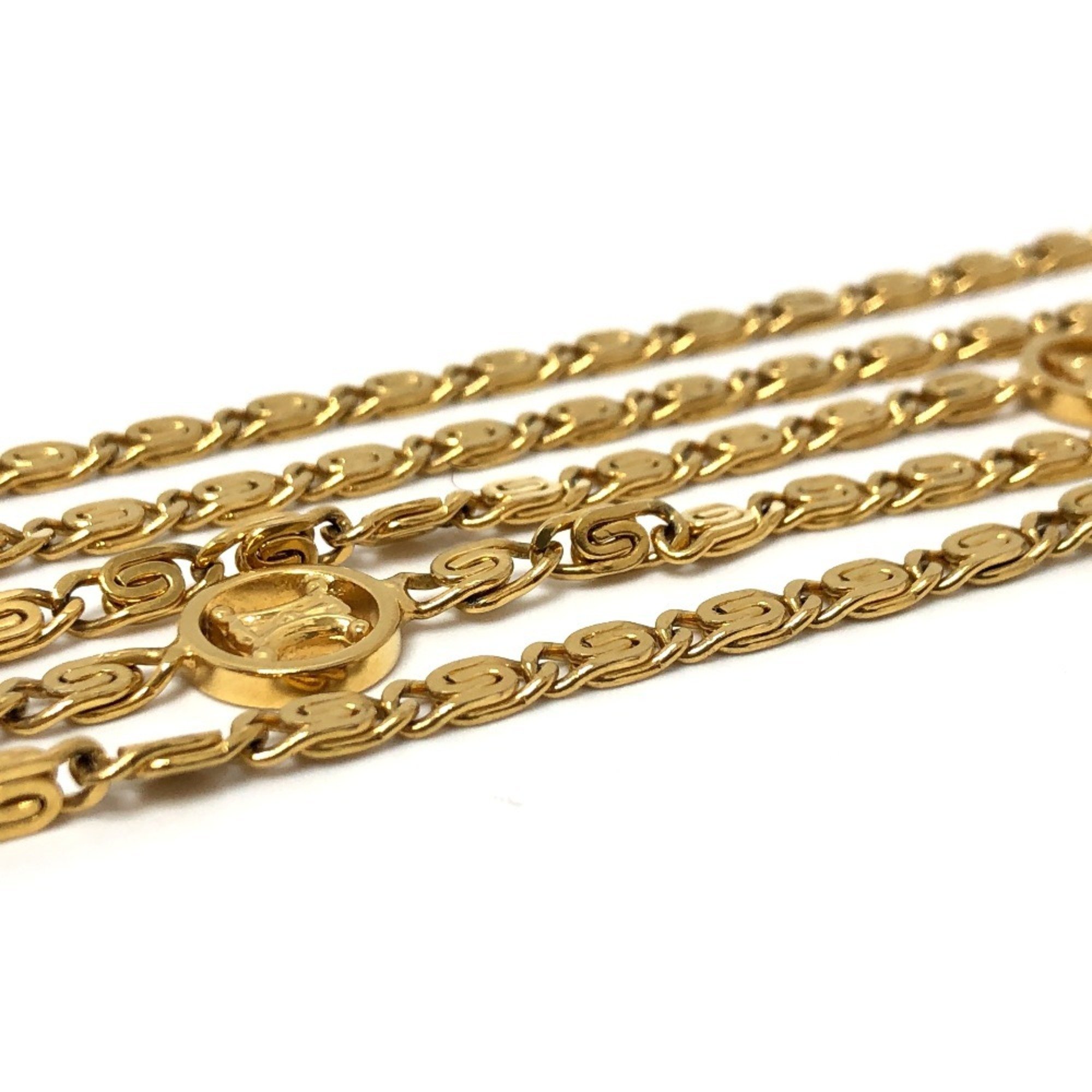 CELINE Chain Necklace Metal Women's Gold