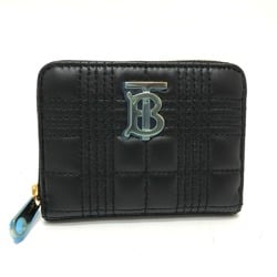 BURBERRY 8049292 TB Quilted Wallet/Coin Case Leather Women's Black