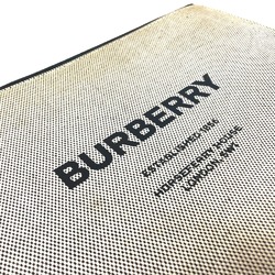 BURBERRY Burberry Handbag Bag Clutch Leather Canvas Men's Grey