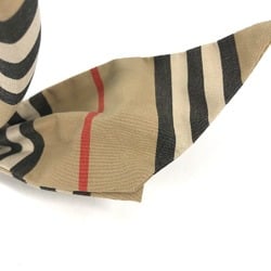 BURBERRY Check Ribbon Hair Headband Canvas Women's Beige