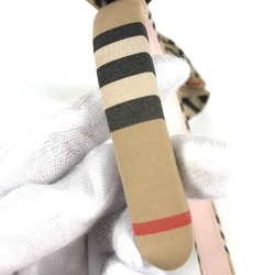 BURBERRY Check Ribbon Hair Headband Canvas Women's Beige