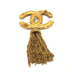 CHANEL Chanel 93A Coco Mark Lava Brooch Accessory Small Item Metal Ladies Gold