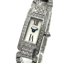 CARTIER Cordon De Gold Quartz Watch K18WG Diamond Ladies White