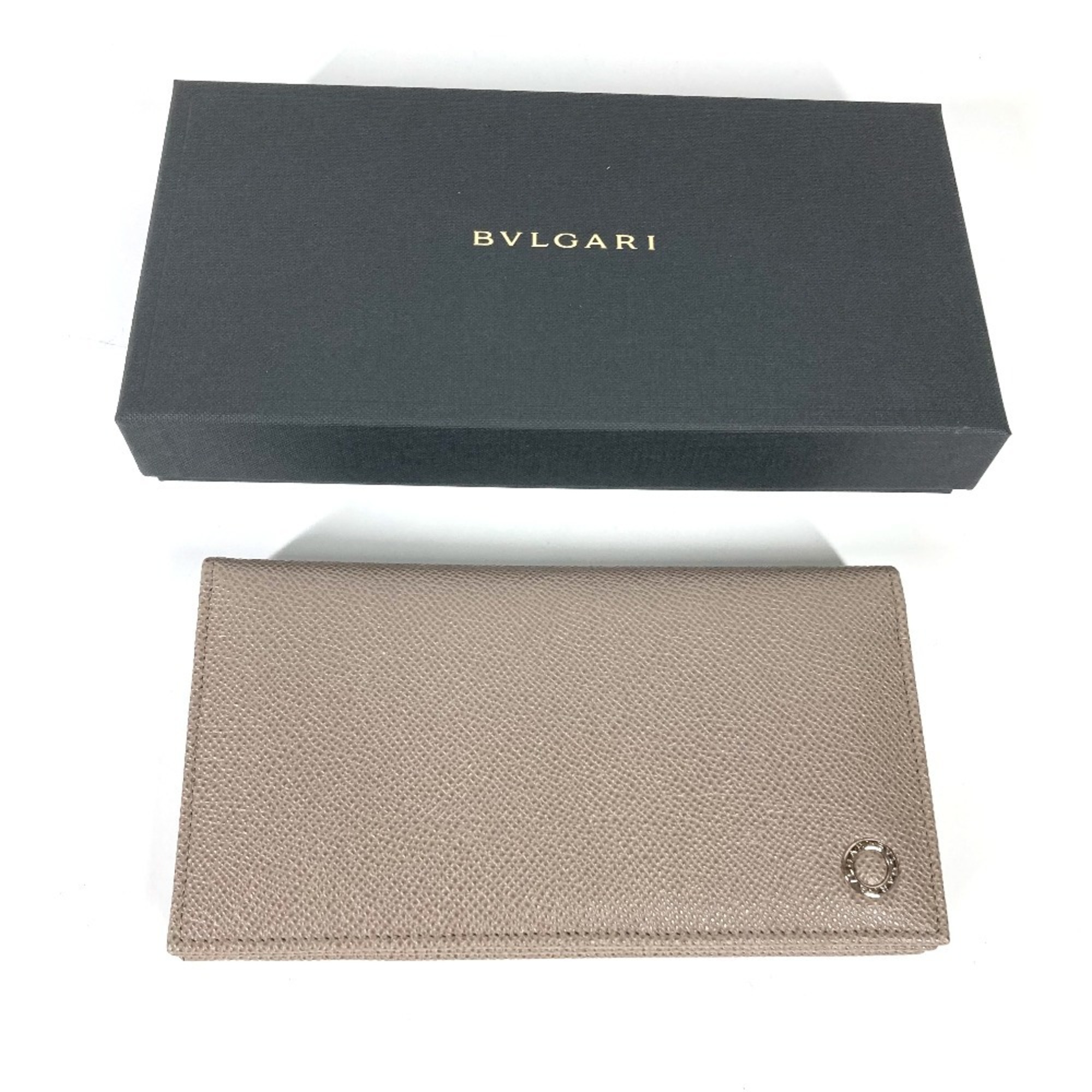 BVLGARI Bvlgari 30399 Long Wallet Bi-fold Leather Men's Gray