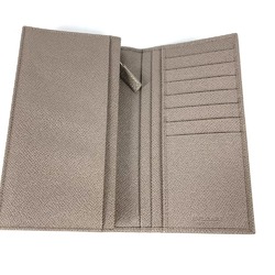 BVLGARI Bvlgari 30399 Long Wallet Bi-fold Leather Men's Gray