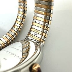 BVLGARI SP35SPG Serpenti Tubogas combination diamond bezel quartz watch K18YG SS ladies gold