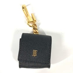 BURBERRY Apple TB Airpods Case Earphone Leather Black Women's