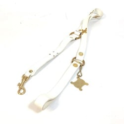 CELINE Pet Supplies Triomphe Dog Lead Leather Men's Women's White