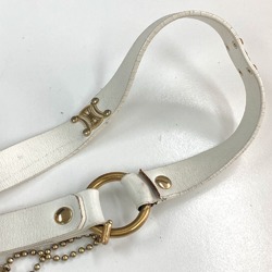 CELINE Pet Supplies Triomphe Dog Lead Leather Men's Women's White