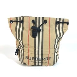 BURBERRY Burberry handbag check pouch nylon ladies beige