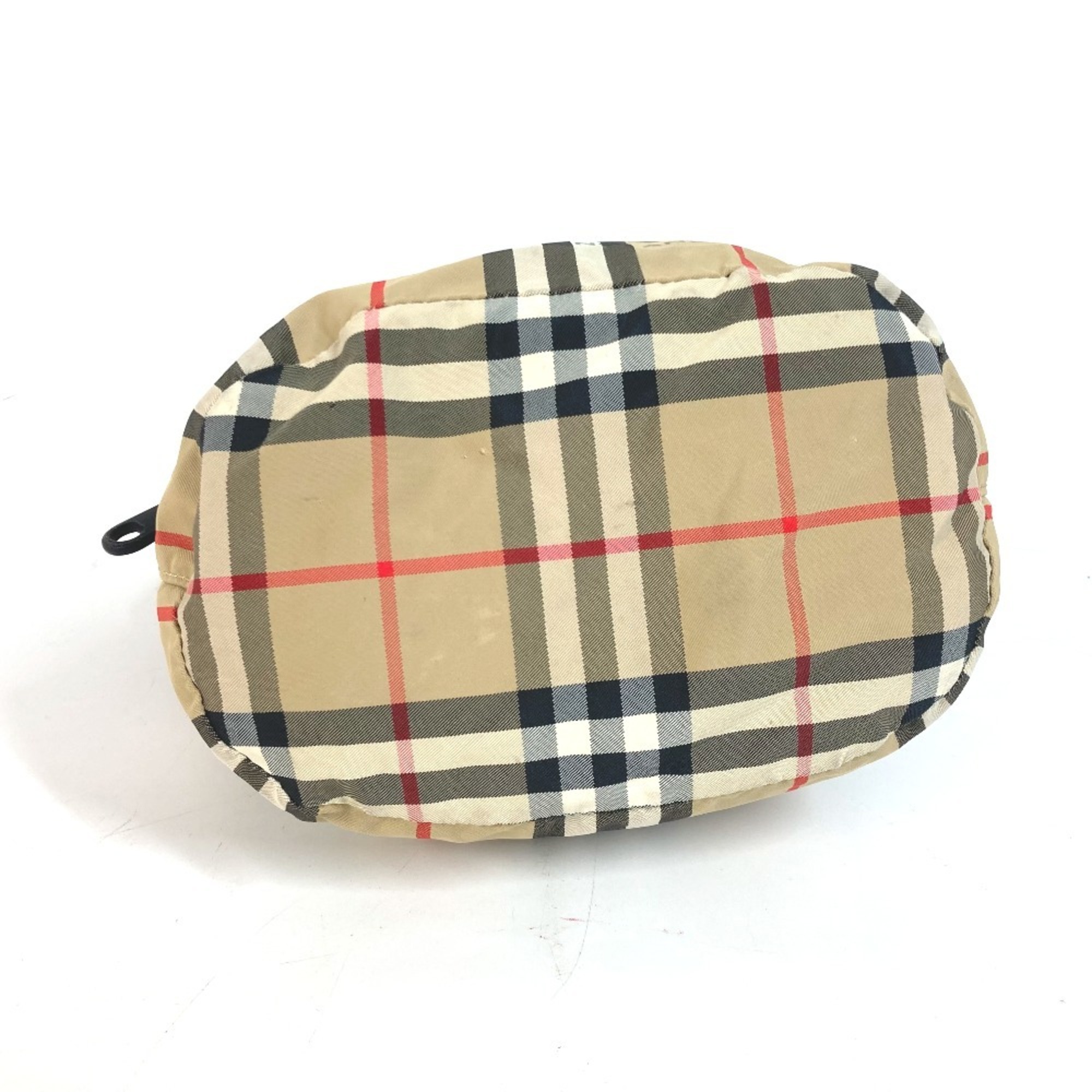 BURBERRY Burberry handbag check pouch nylon ladies beige