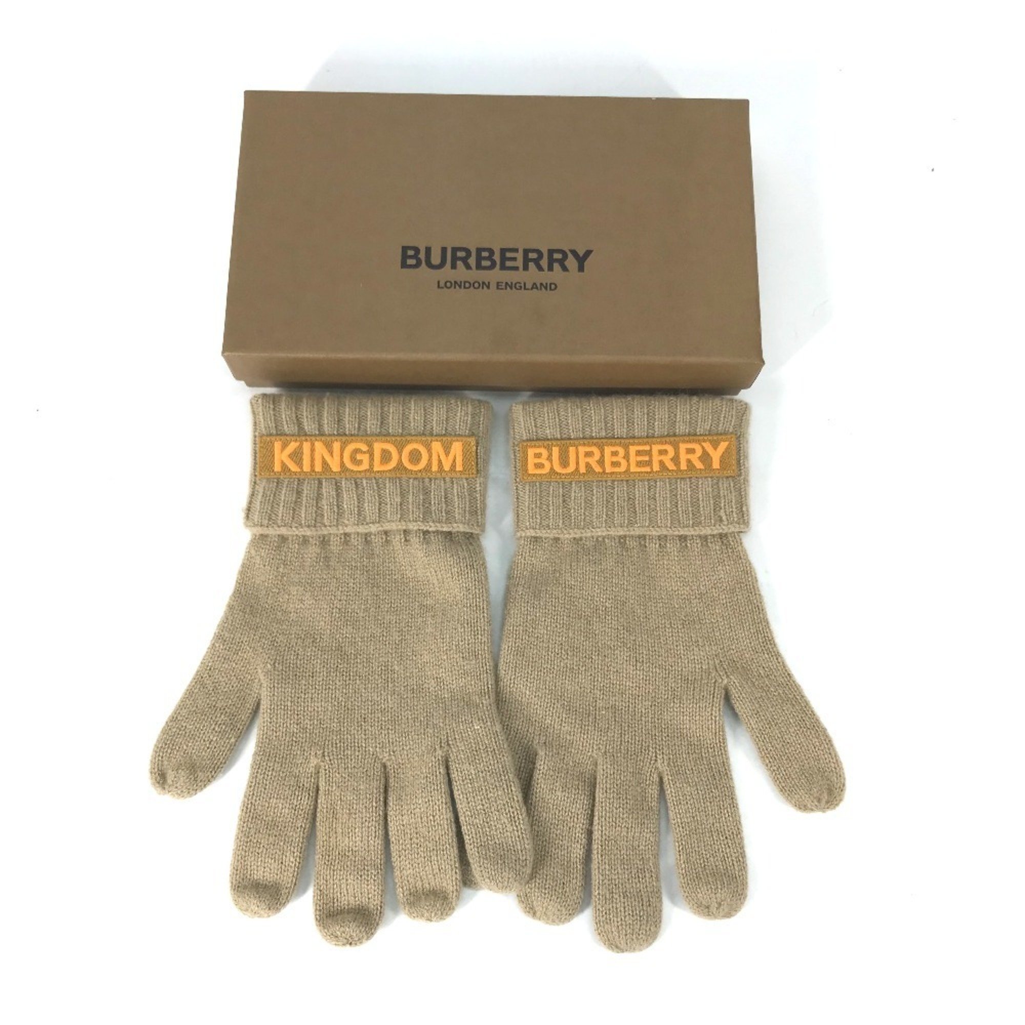 BURBERRY 8025725 KINGDOM Gloves Cashmere Men's Beige