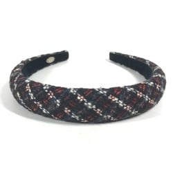 CHANEL CC Coco Mark Headband Hairband Tweed Women's Red