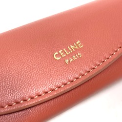 CELINE 4G0393DPA Ring Case, Pouch, Seal Leather, Women's, Pink