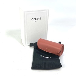 CELINE 4G0393DPA Ring Case, Pouch, Seal Leather, Women's, Pink