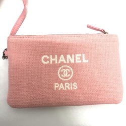 CHANEL AS3257 Deauville Bag Shoulder Canvas Women's Pink