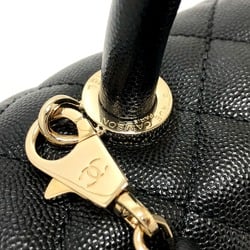 CHANEL A92991 Matelasse Coco Handle 29 Bag Handbag Shoulder Caviar Skin Women's Black