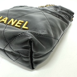 CHANEL AS3980 Coco Mark CHANEL22 Shoulder Bag Calfskin Women's Black