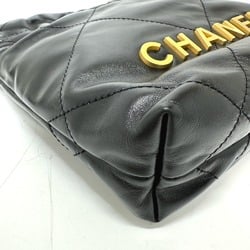 CHANEL AS3980 Coco Mark CHANEL22 Shoulder Bag Calfskin Women's Black