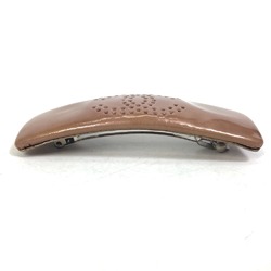 CHANEL Coco Mark CC Punching Hair Clip Barrette Enamel Women's Beige