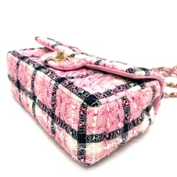 CHANEL A69900 24S Coco Mark Single Chain Shoulder Bag Tweed Women's Pink