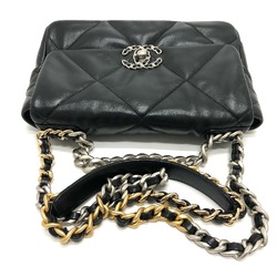 CHANEL AS1160 Disneuf Matelasse Coco Mark CHANEL19 Chain Bag Shoulder Lambskin Women's Black