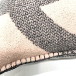 CHANEL CC Coco Mark Double Face Miscellaneous Goods Cushion Wool Cashmere Men's Women's Pink x Gray