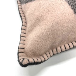 CHANEL CC Coco Mark Double Face Miscellaneous Goods Cushion Wool Cashmere Men's Women's Pink x Gray