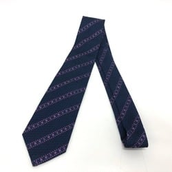 CHANEL Coco Mark Necktie Silk Men's Blue