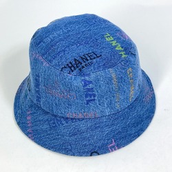 CHANEL Denim Crusher Hat Bucket 22S Women's Blue